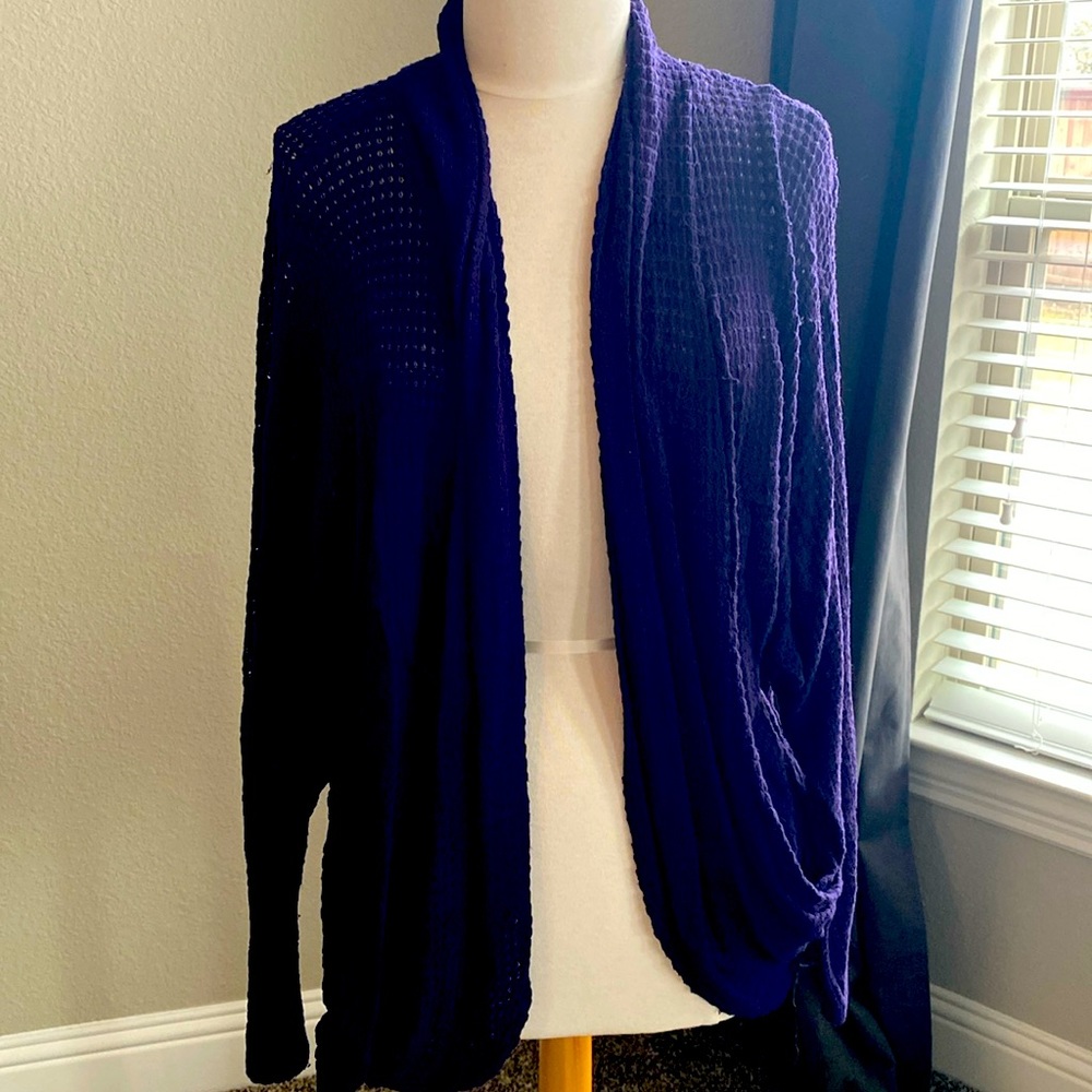 Purple knit cardigan